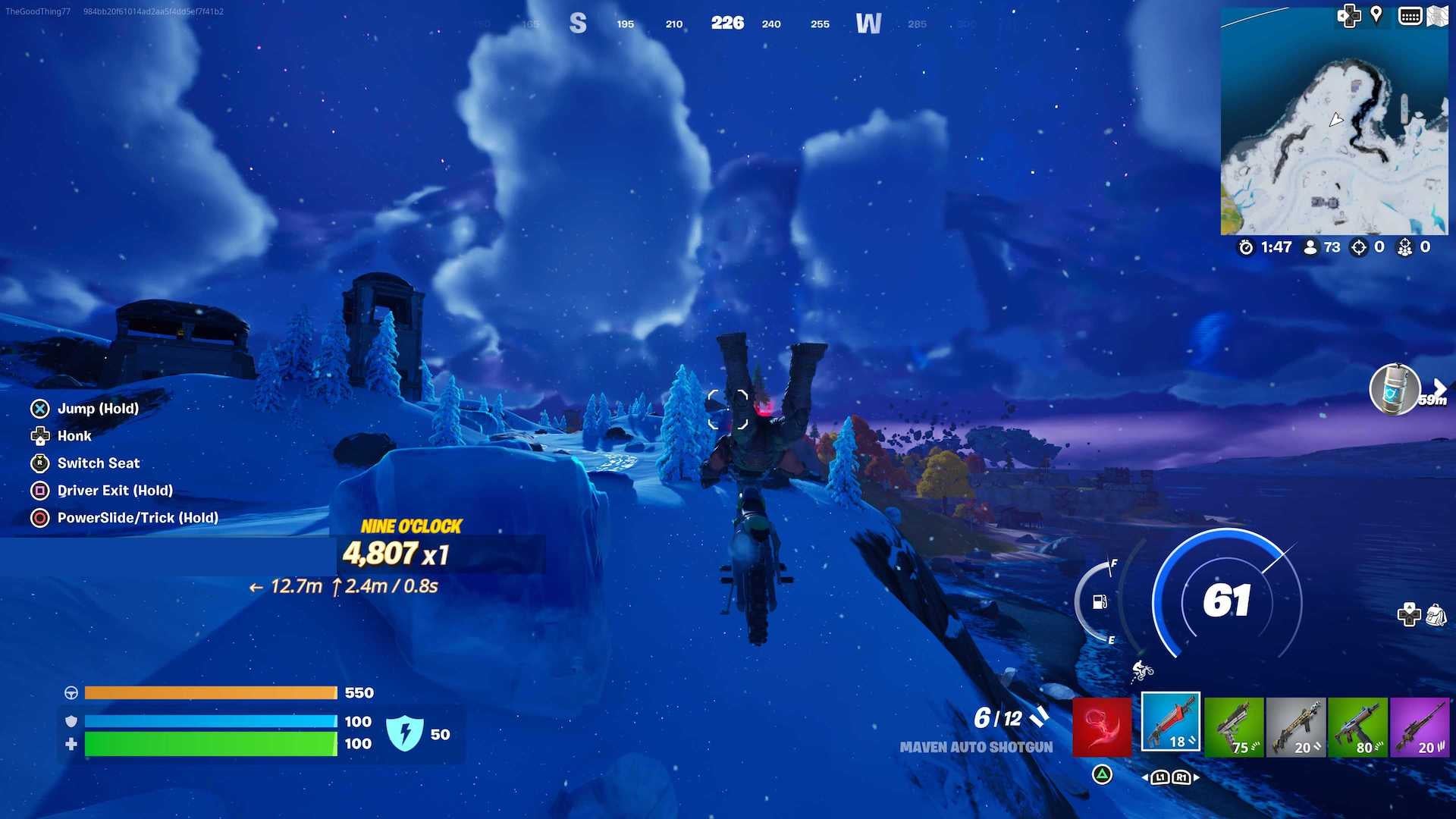 How to land Trick Points using a Dirt Bike in Fortnite